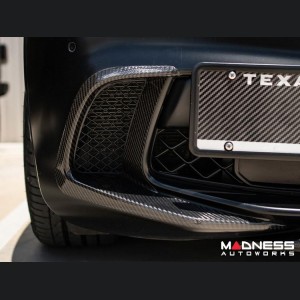 Alfa Romeo Stelvio Carbon Fiber Front Bumper Flaps - Quadrifoglio